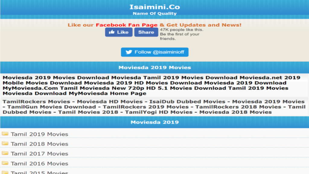 Isaimini tamilrockers